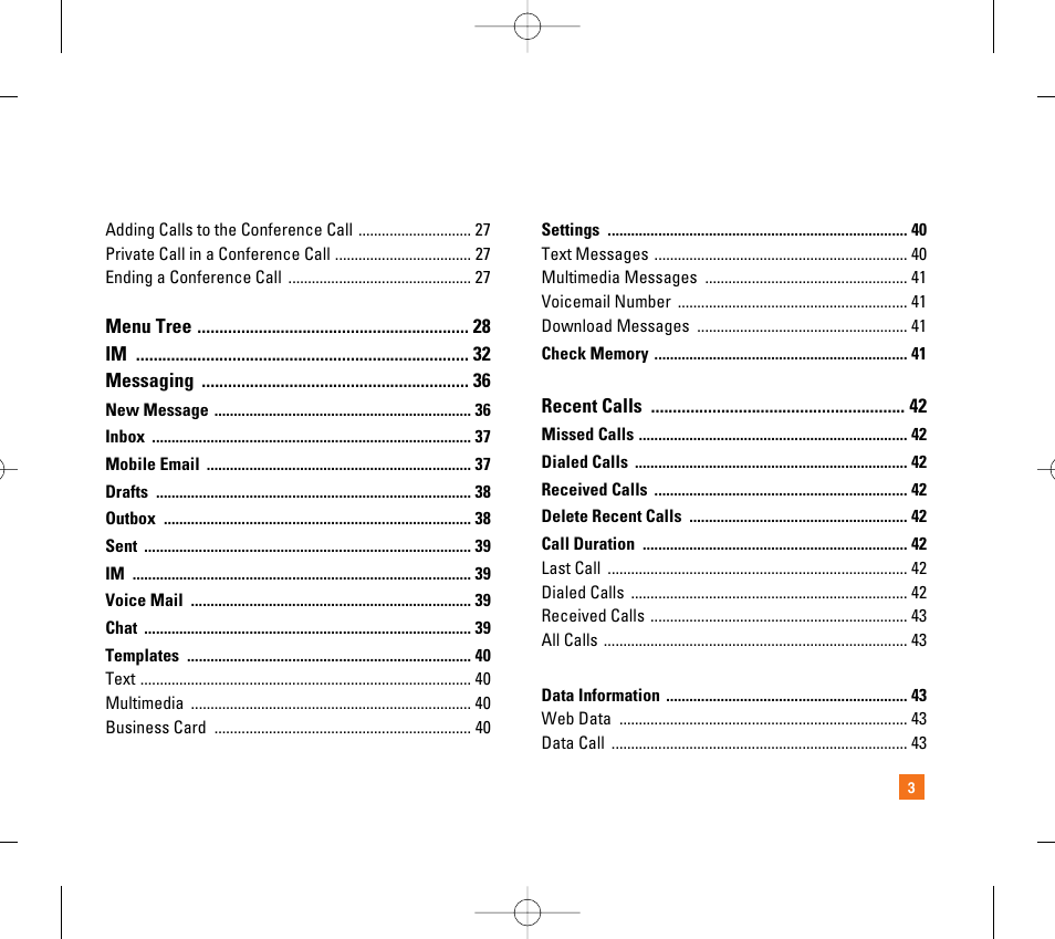 LG CG300 User Manual | Page 7 / 214