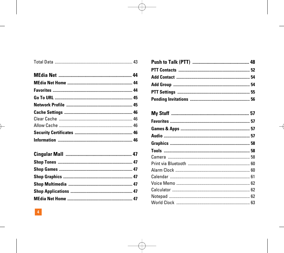 LG CG300 User Manual | Page 8 / 214