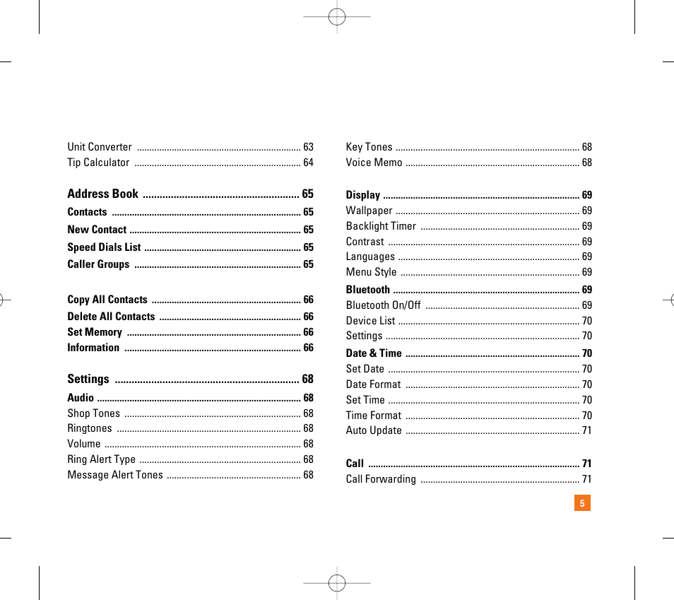 LG CG300 User Manual | Page 9 / 214