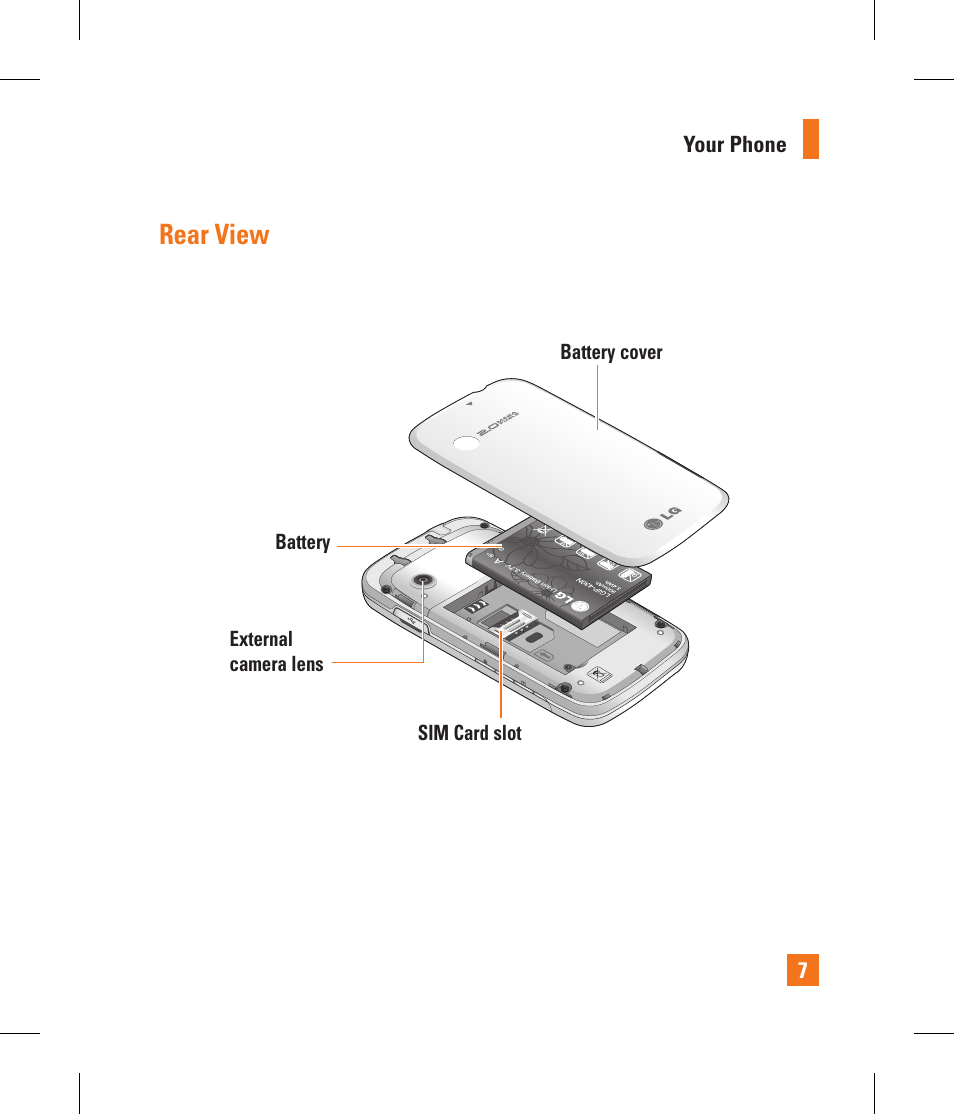 Rear view | LG GS390GO User Manual | Page 12 / 129