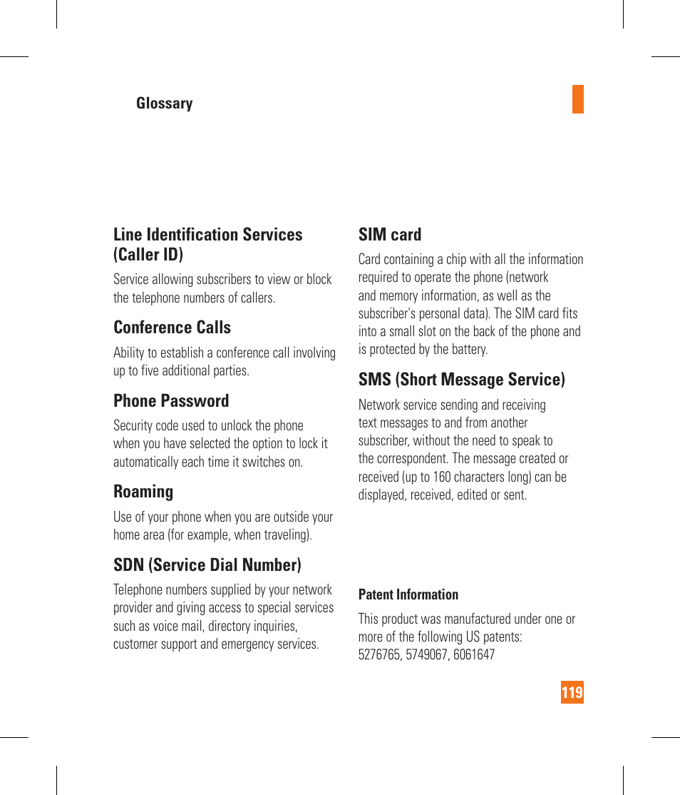 LG GS390GO User Manual | Page 124 / 129