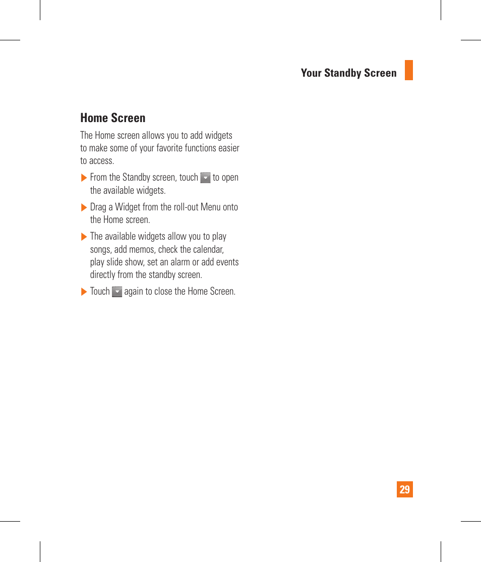 Home screen | LG GS390GO User Manual | Page 34 / 129
