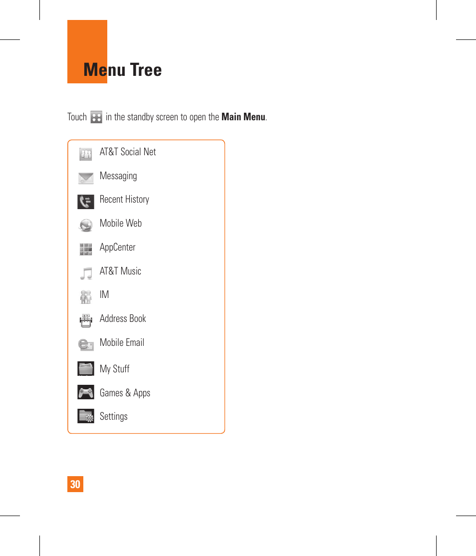 Menu tree | LG GS390GO User Manual | Page 35 / 129