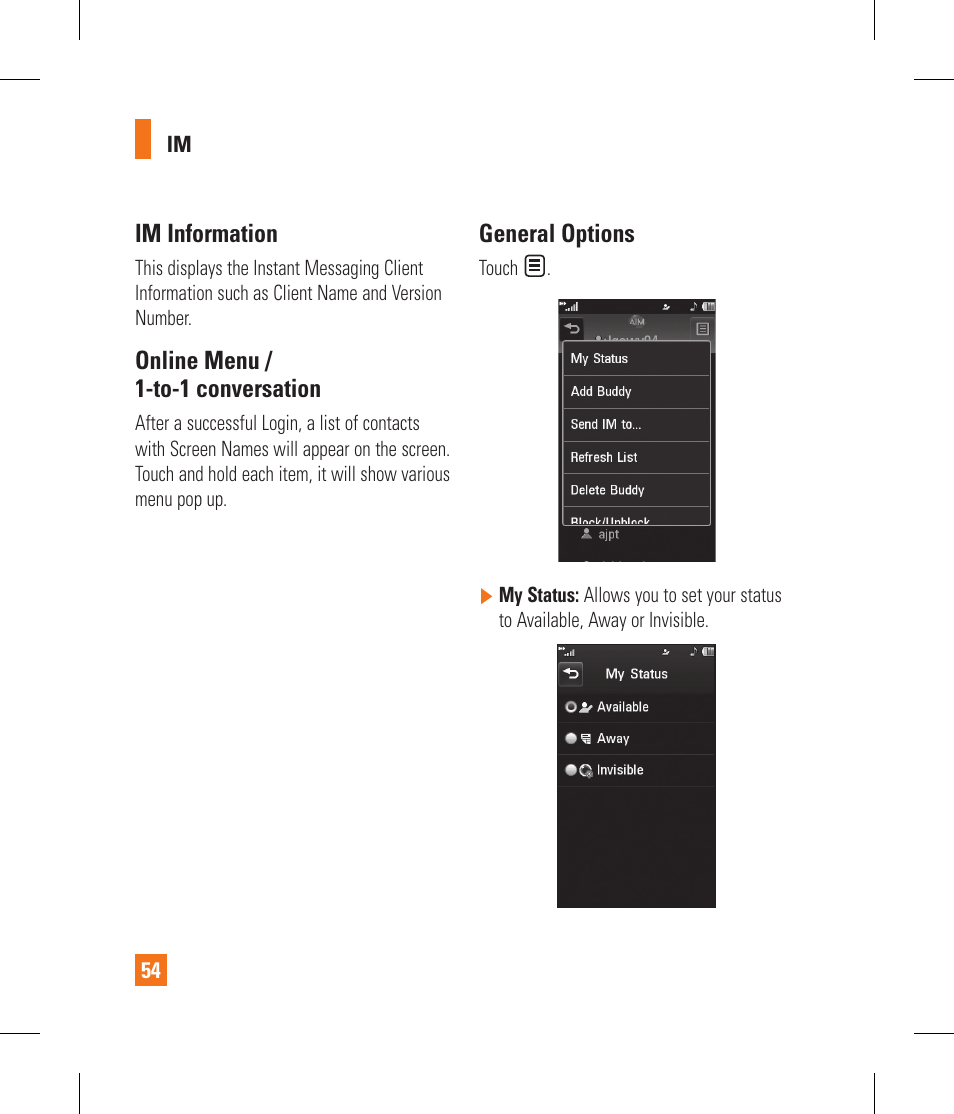 LG GS390GO User Manual | Page 59 / 129