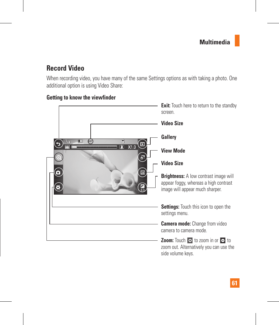 Record video | LG GS390GO User Manual | Page 66 / 129