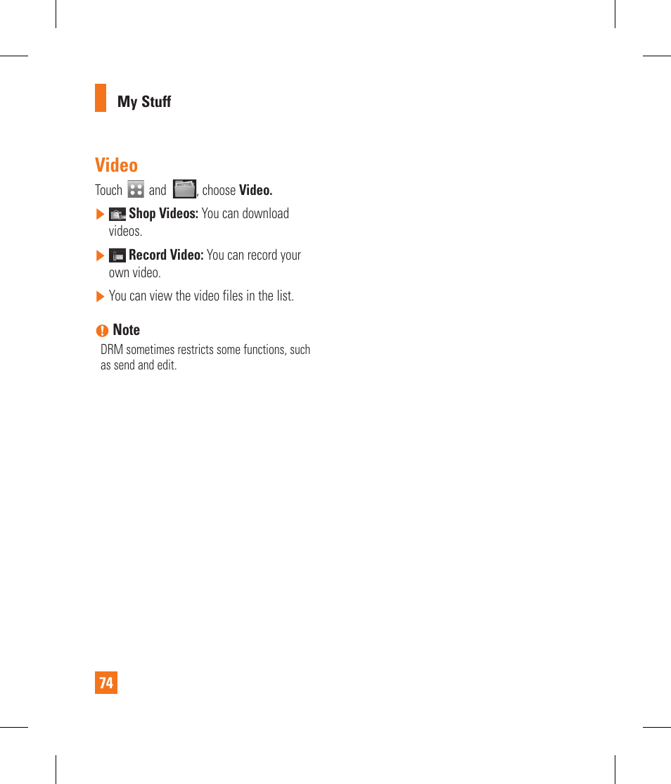 Video | LG GS390GO User Manual | Page 79 / 129