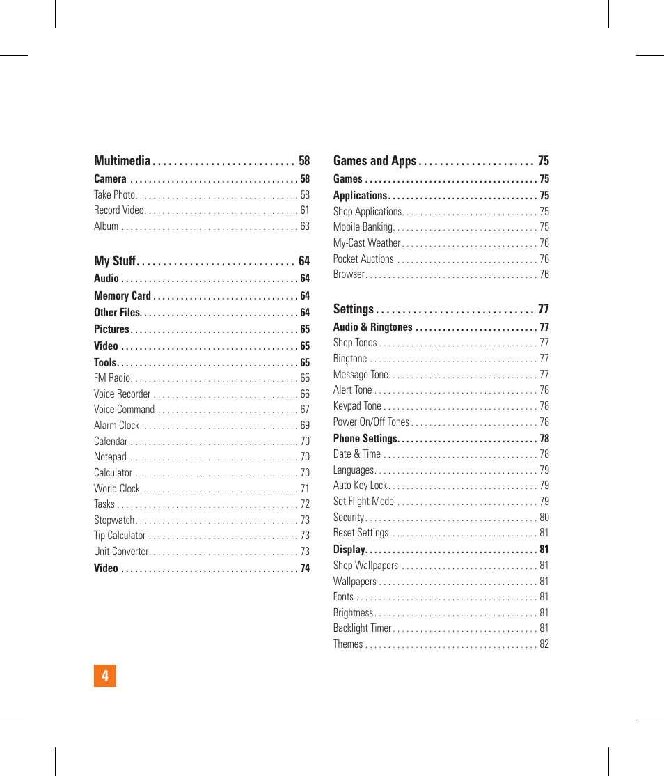 LG GS390GO User Manual | Page 9 / 129
