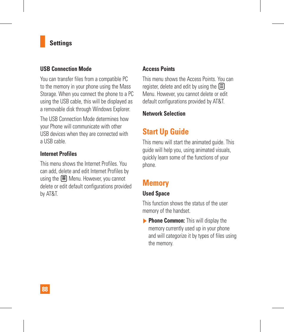 Start up guide | LG GS390GO User Manual | Page 93 / 129