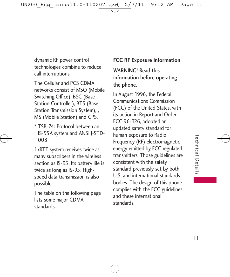 LG UN200 User Manual | Page 11 / 120