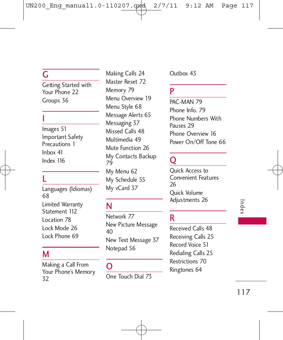 LG UN200 User Manual | Page 117 / 120