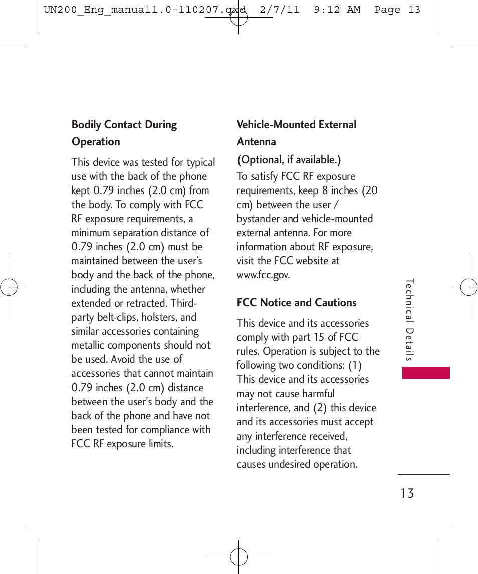 LG UN200 User Manual | Page 13 / 120