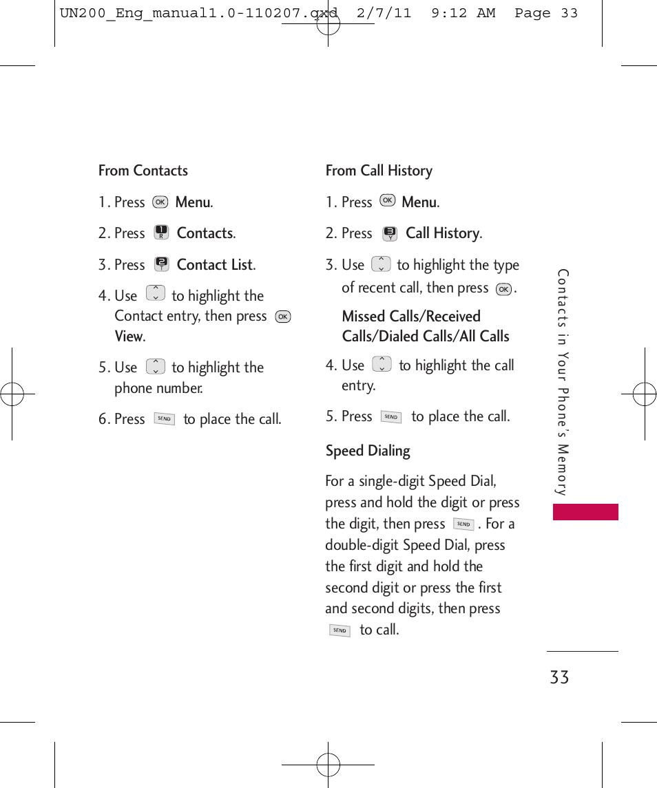 LG UN200 User Manual | Page 33 / 120