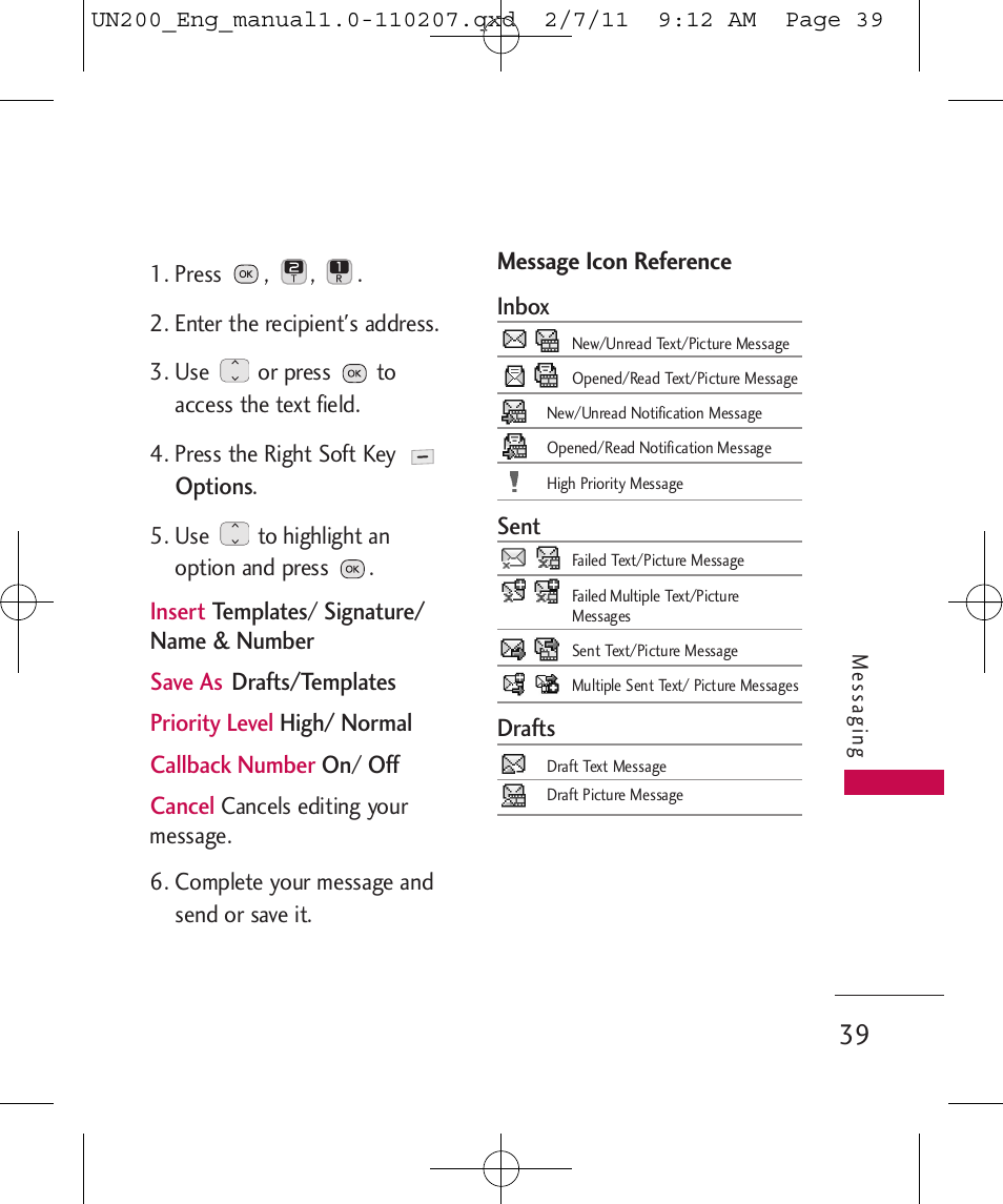 LG UN200 User Manual | Page 39 / 120