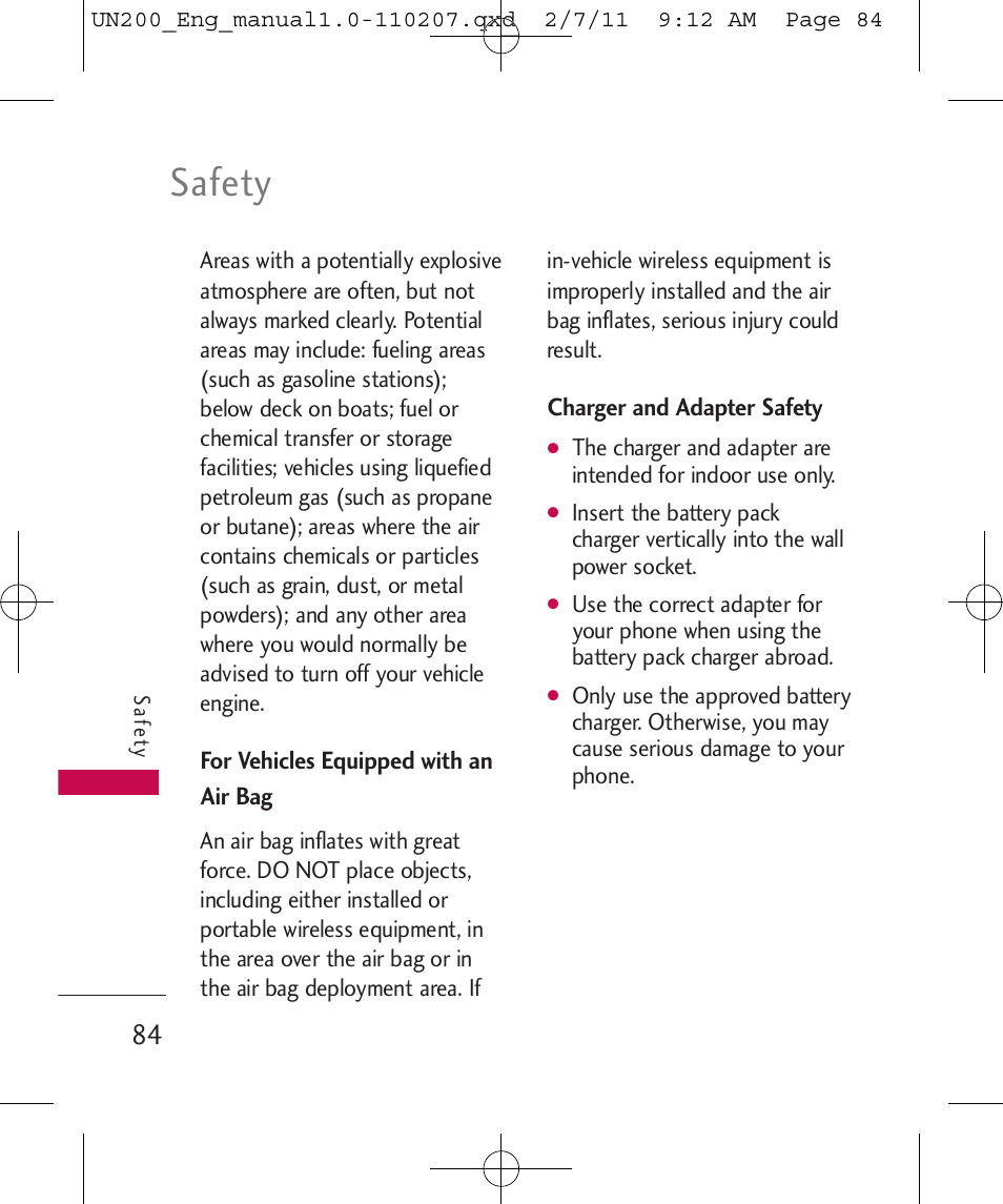 Safety | LG UN200 User Manual | Page 84 / 120