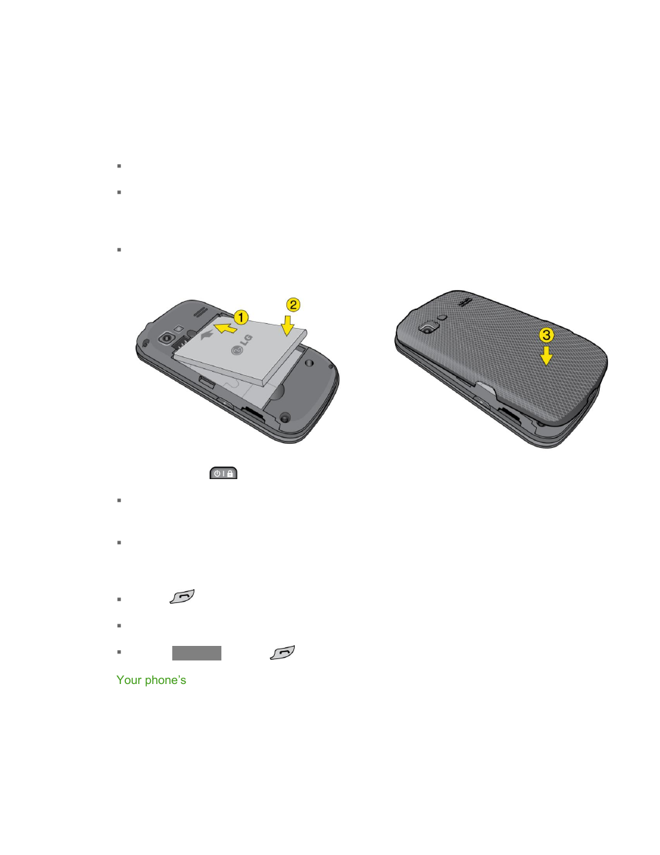 Set up your phone | LG LN272 User Manual | Page 10 / 124