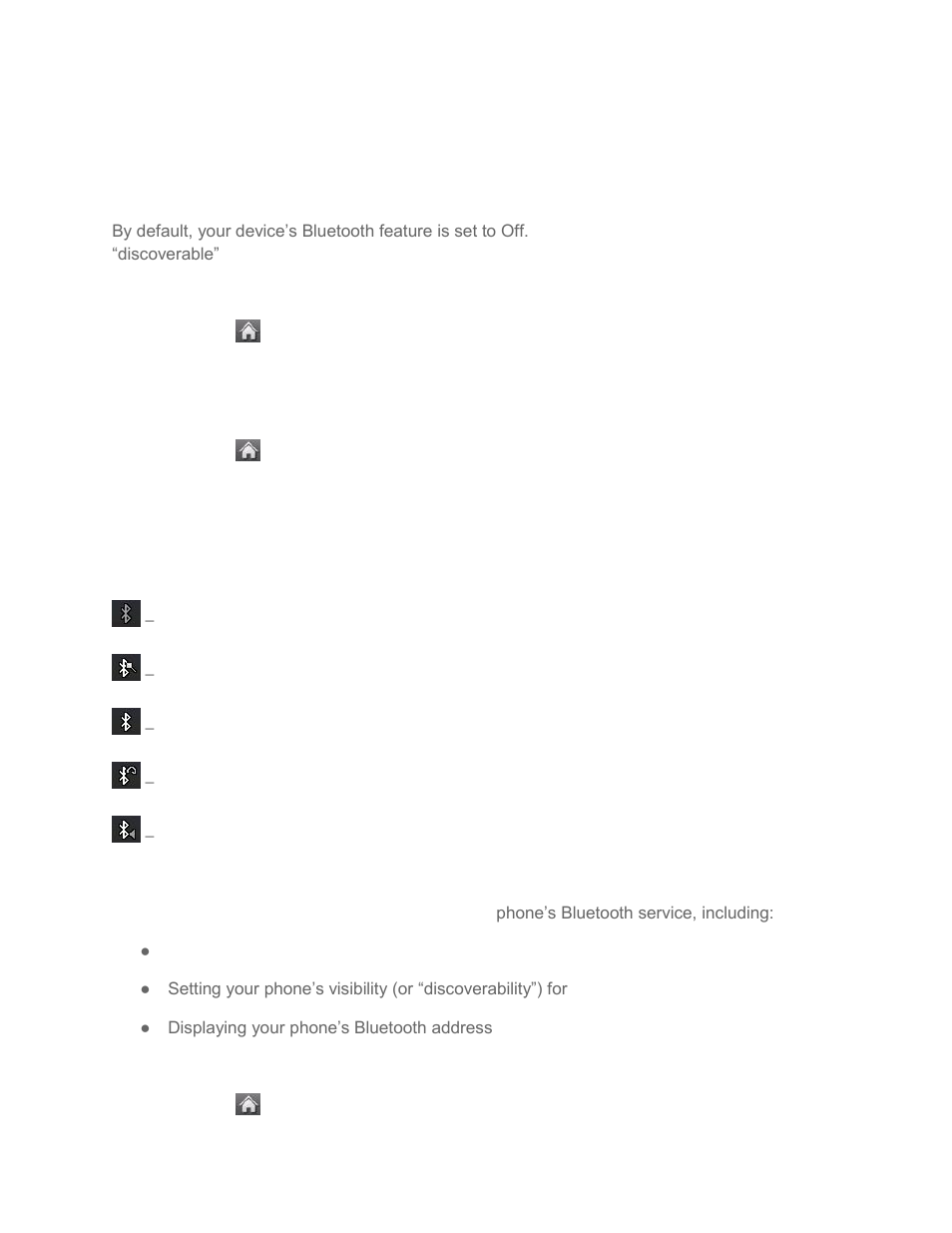 Turn bluetooth on and off, Bluetooth settings | LG LN272 User Manual | Page 107 / 124