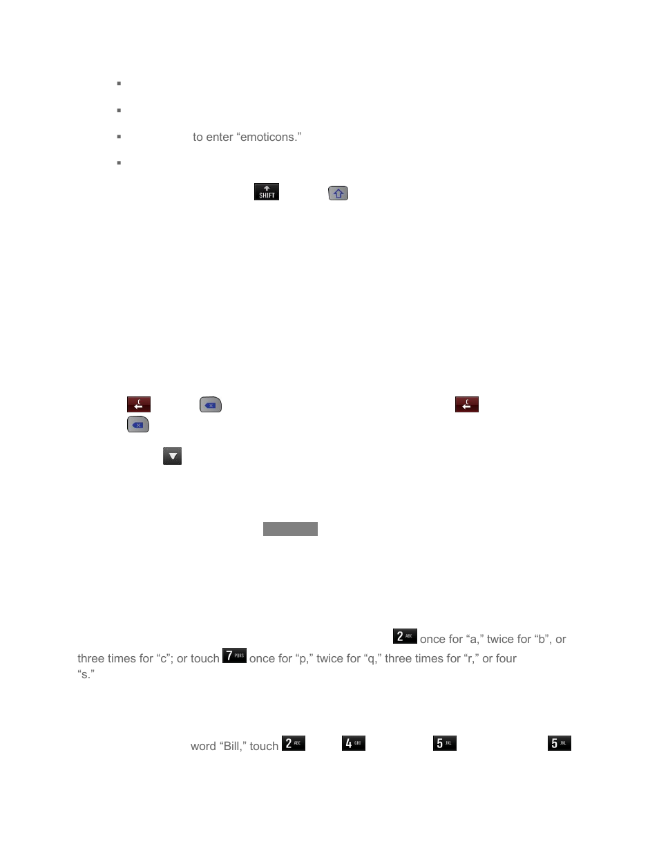 Predictive text input, Abc mode (touch keypad only) | LG LN272 User Manual | Page 28 / 124