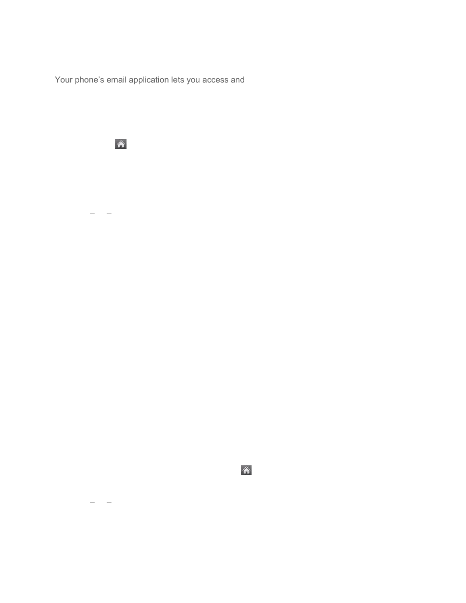Email, Get started with email, Access email | LG LN272 User Manual | Page 78 / 124