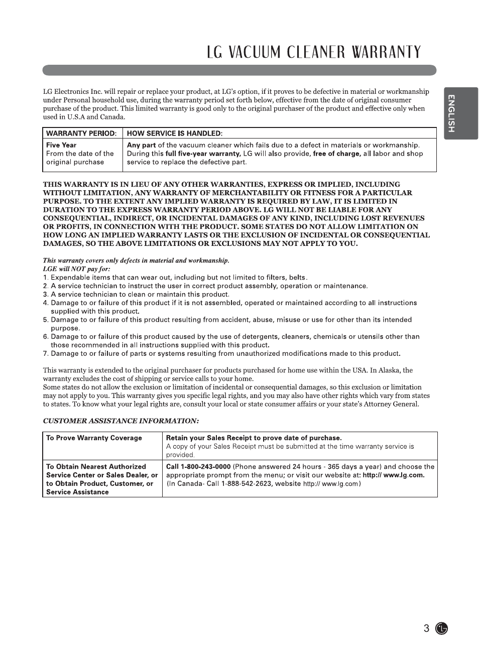 LG LUV250C User Manual | Page 4 / 63