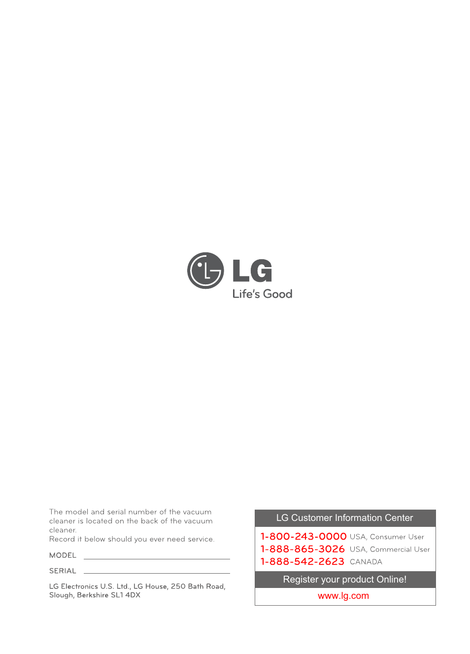 LG LUV250C User Manual | Page 63 / 63