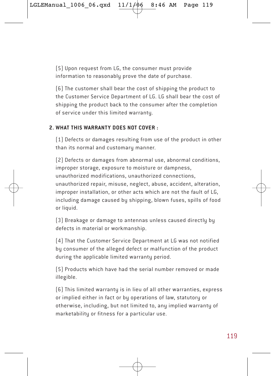 LG DML210 User Manual | Page 119 / 121