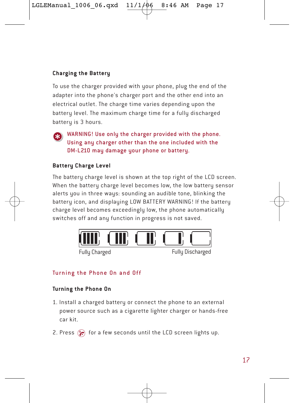 LG DML210 User Manual | Page 17 / 121