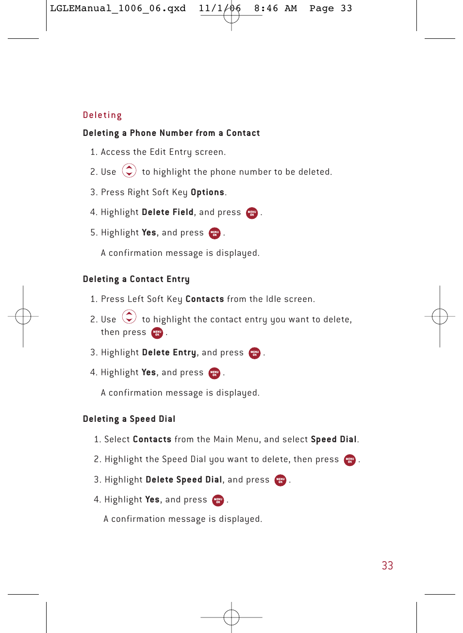 LG DML210 User Manual | Page 33 / 121