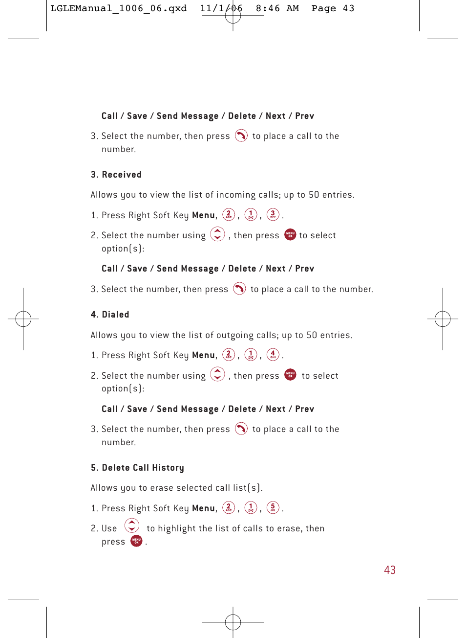 LG DML210 User Manual | Page 43 / 121