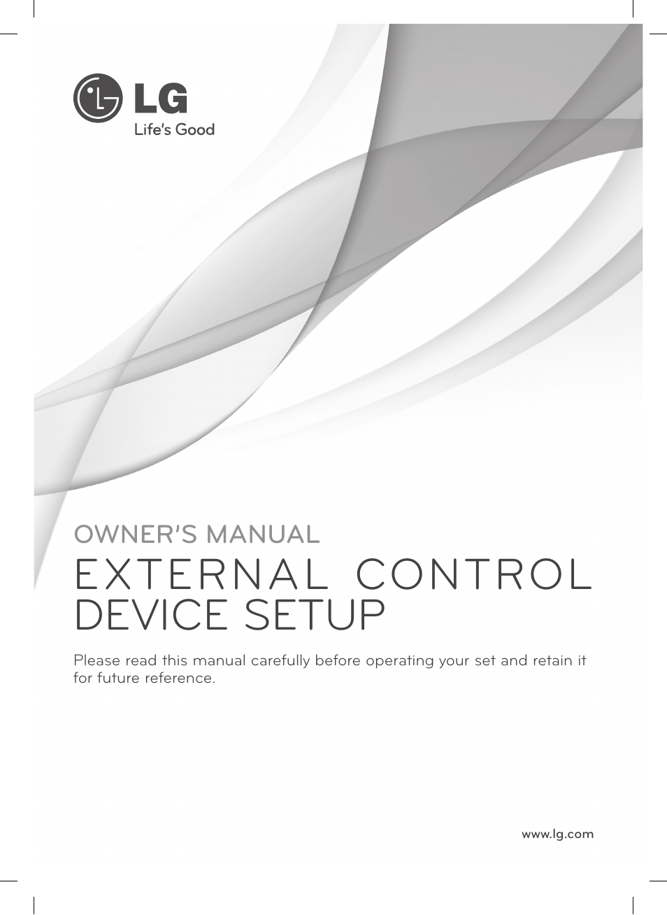 External control device setup | LG 42PM4700 User Manual | Page 45 / 56