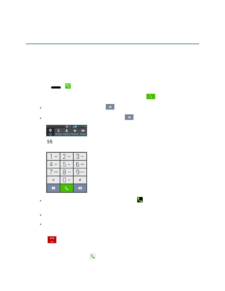 Phone calls, Make phone calls, Call using the phone dialer | LG LG720 User Manual | Page 53 / 175