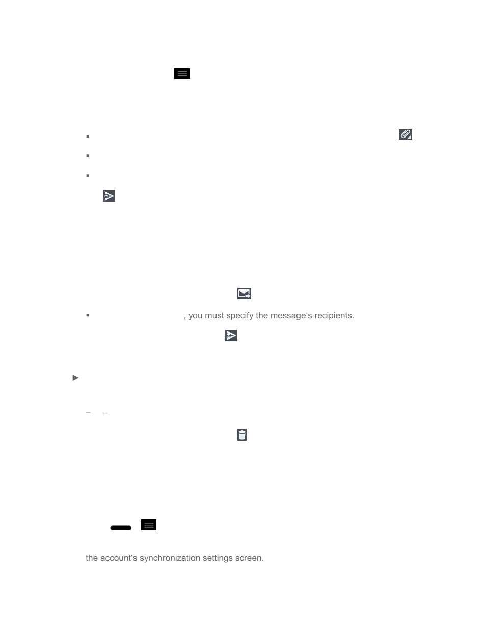 Reply to or delete an email message, Configure and sync corporate email settings | LG LG720 User Manual | Page 87 / 175