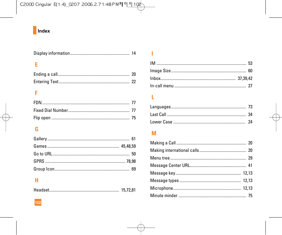 LG C2000 User Manual | Page 104 / 228