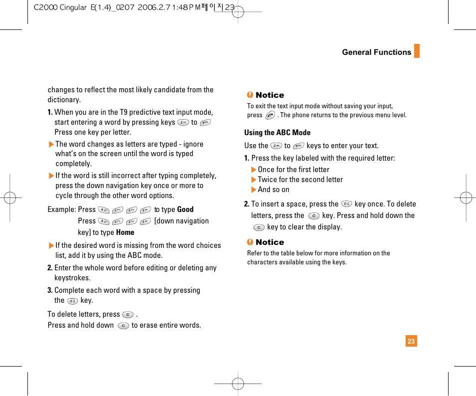 LG C2000 User Manual | Page 25 / 228