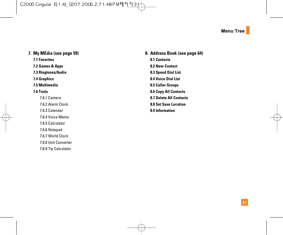 LG C2000 User Manual | Page 33 / 228