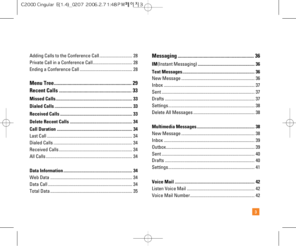 LG C2000 User Manual | Page 5 / 228