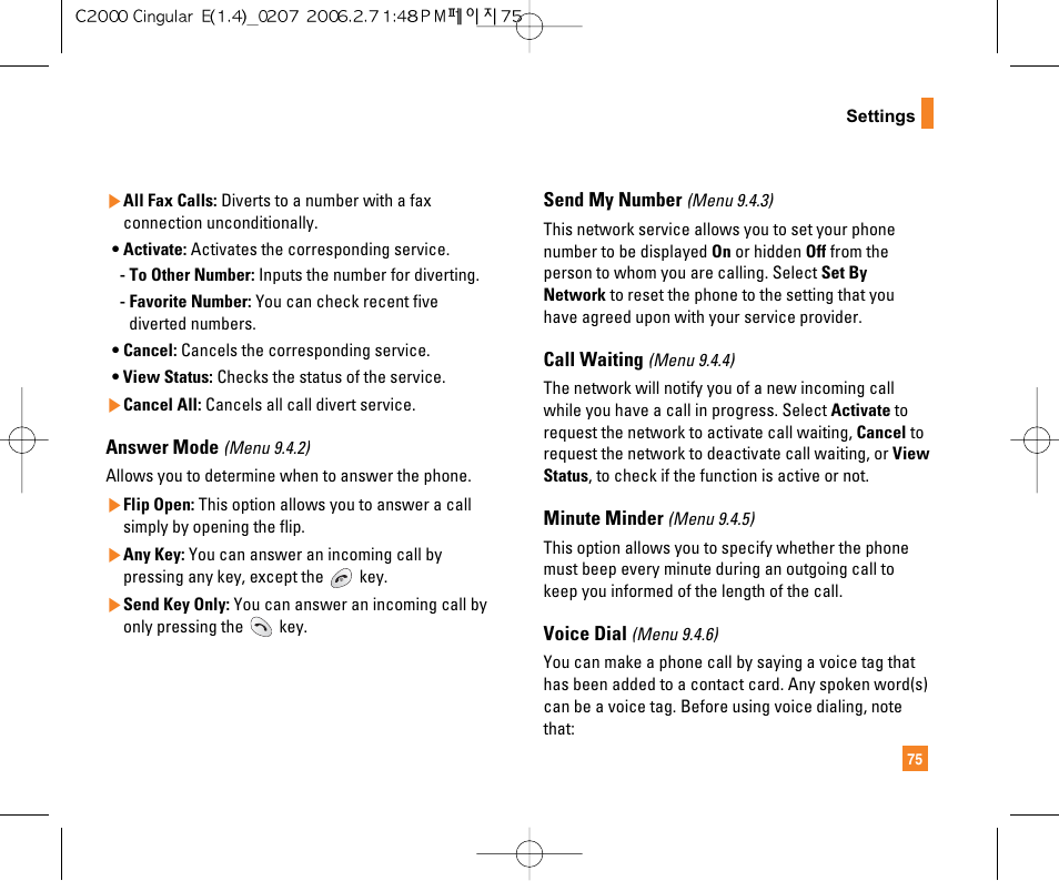 LG C2000 User Manual | Page 77 / 228