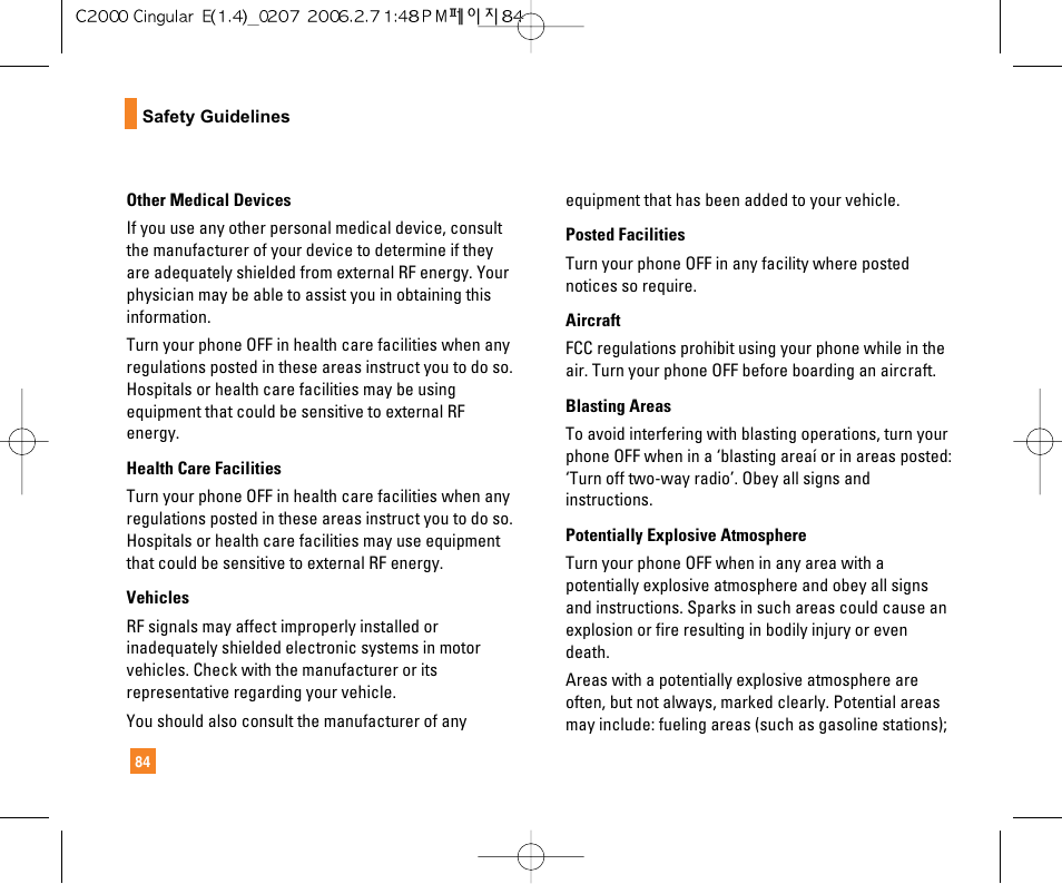 LG C2000 User Manual | Page 86 / 228