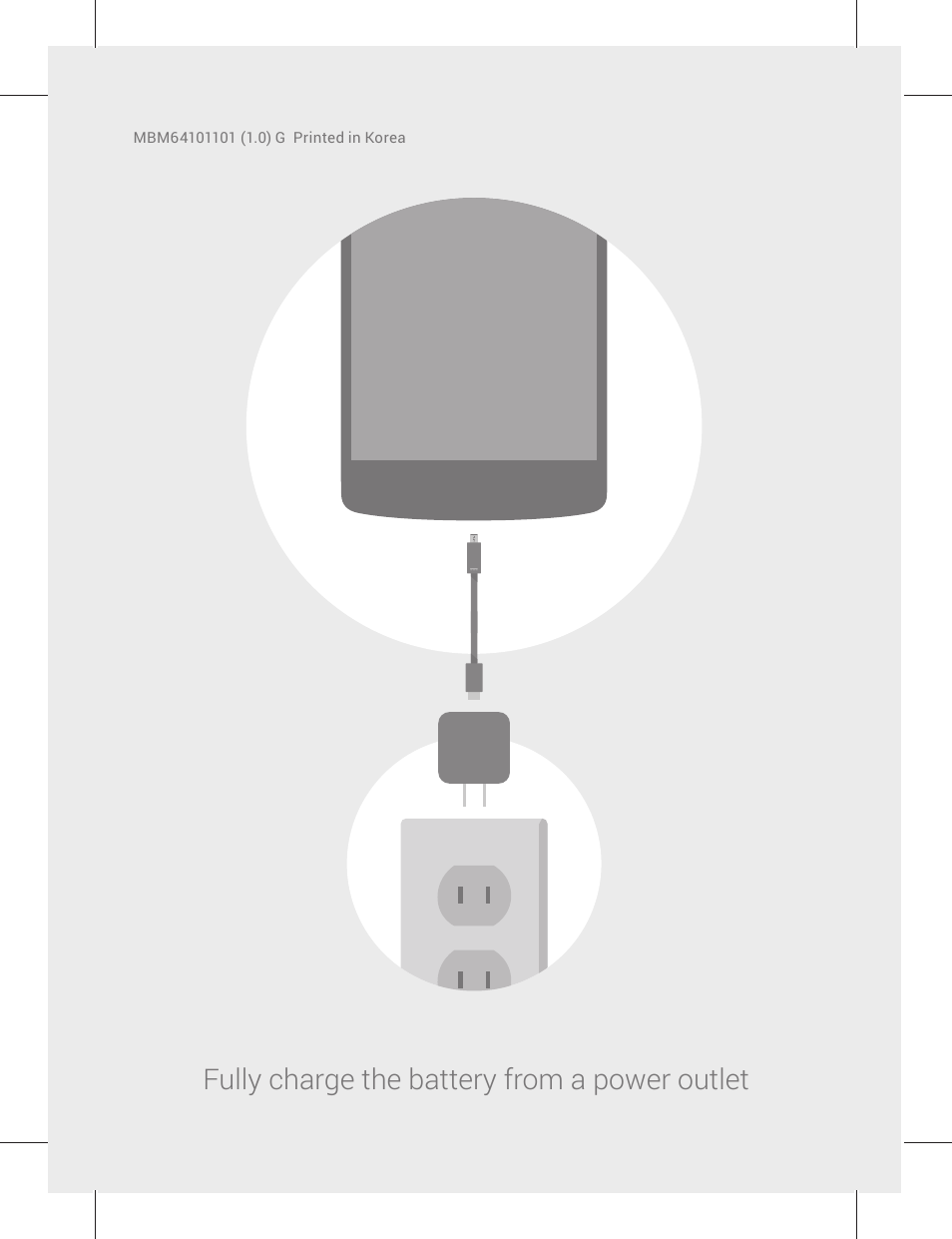 Fully charge the battery from a power outlet | LG LGD820 User Manual | Page 2 / 2