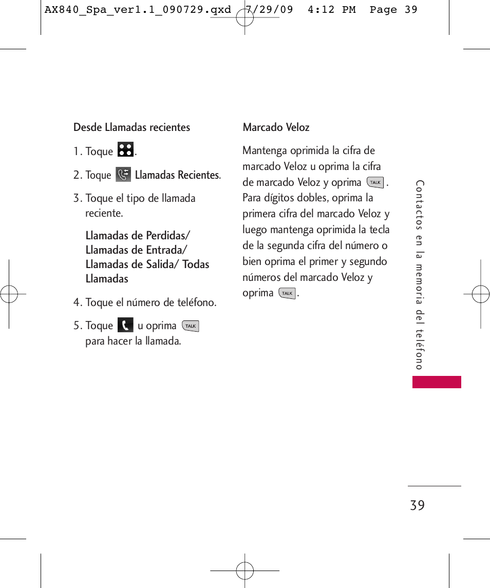 LG LGAX840A User Manual | Page 185 / 306