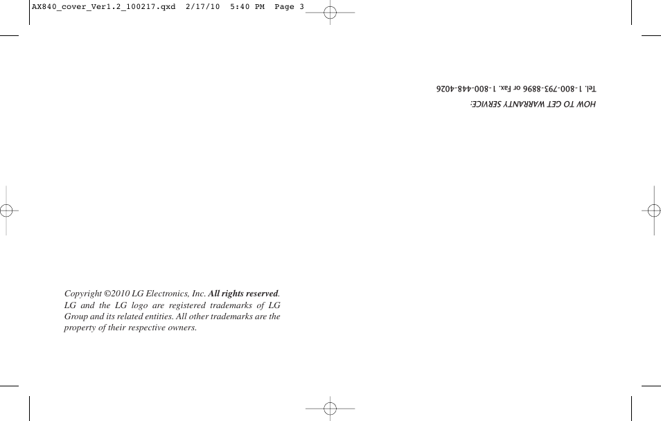 LG LGAX840A User Manual | Page 2 / 306