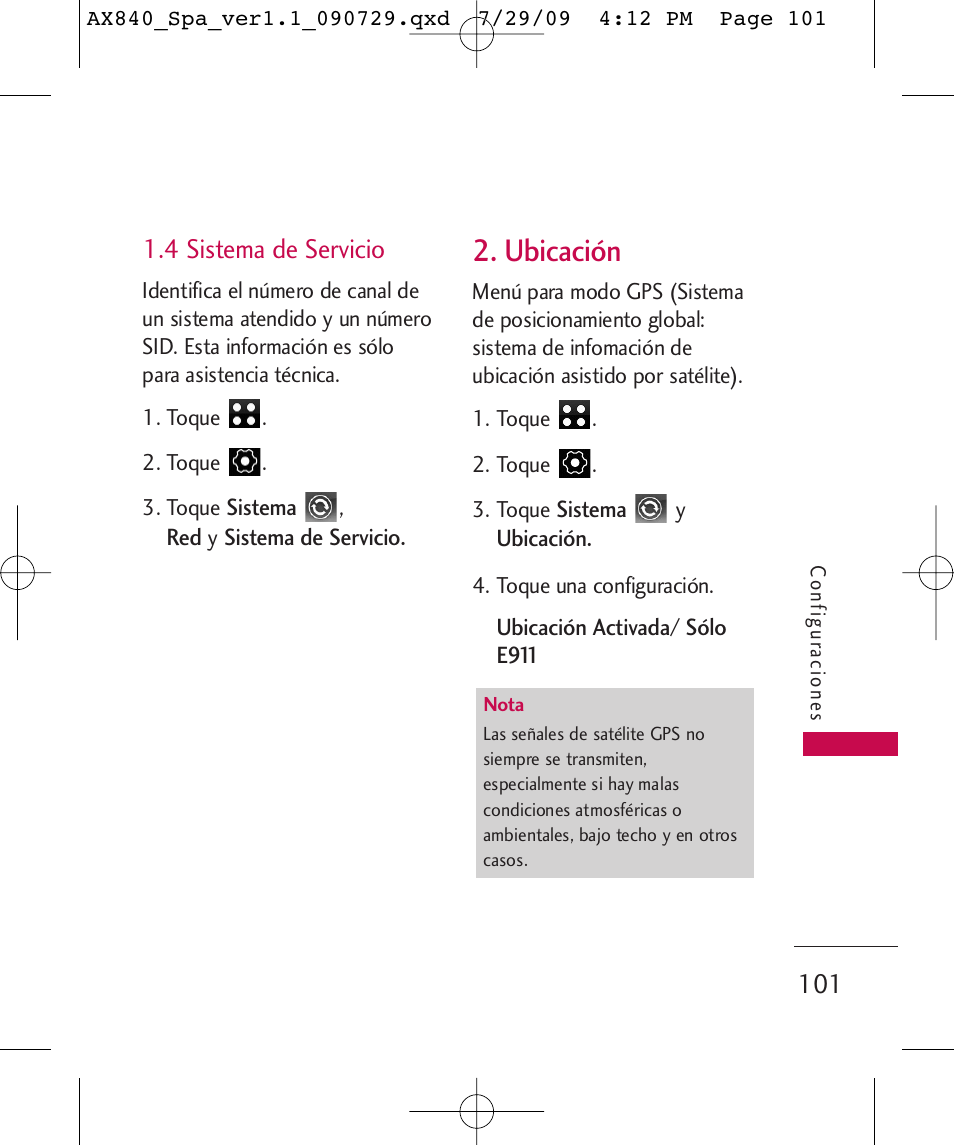 Ubicación, 4 sistema de servicio | LG LGAX840A User Manual | Page 247 / 306