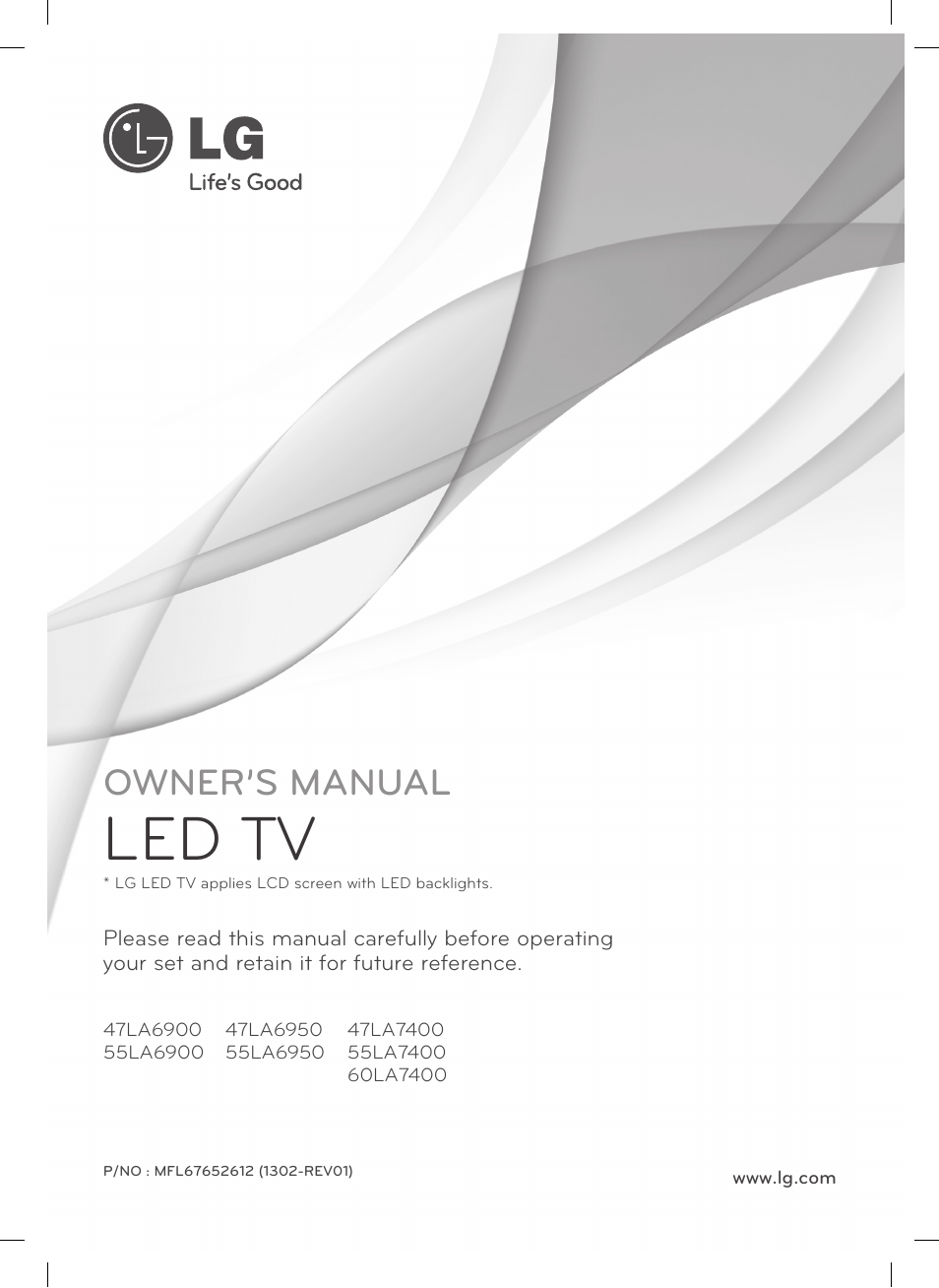 LG 47LA7400 User Manual | 52 pages