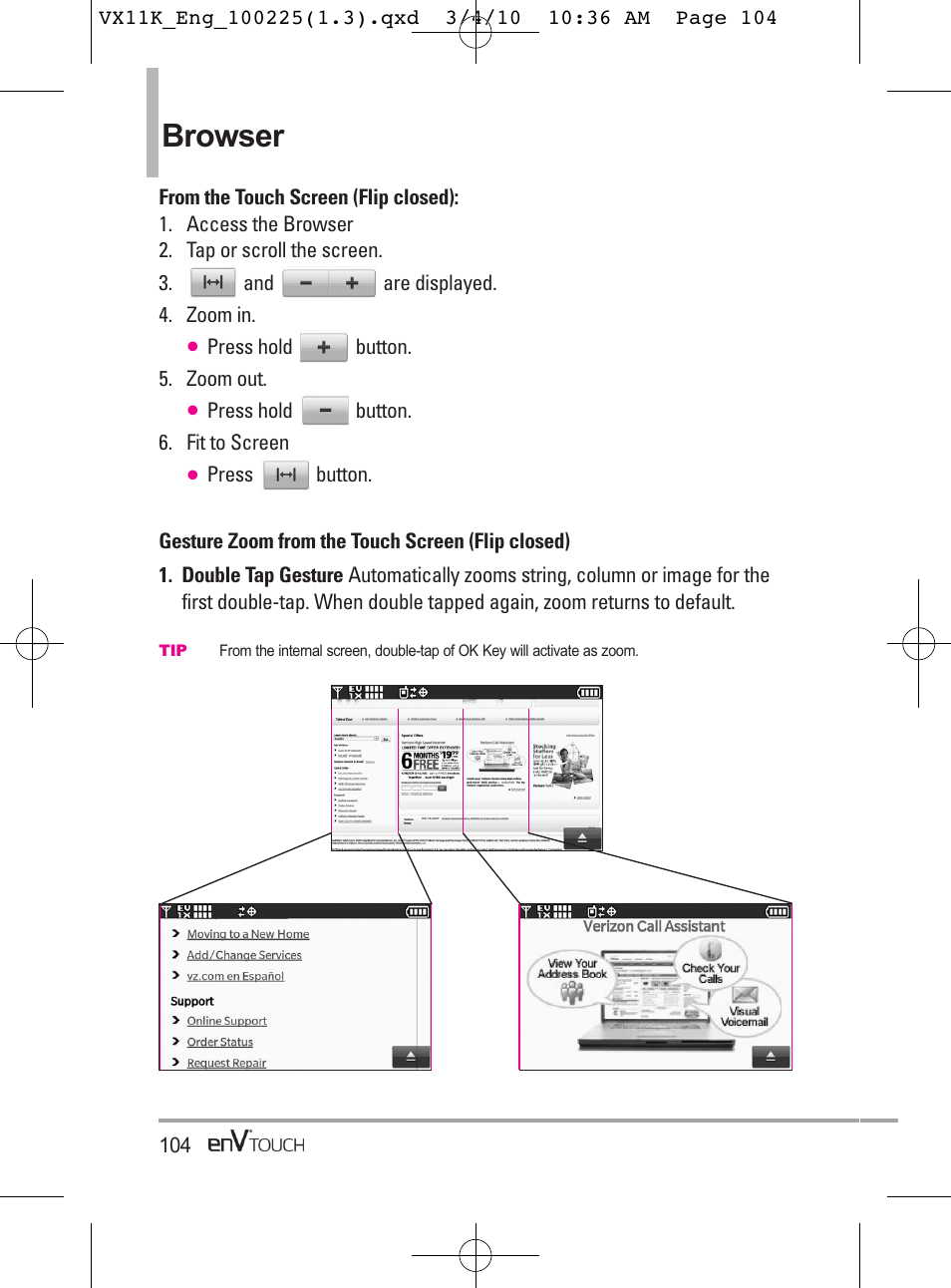 Browser | LG VX11000 User Manual | Page 106 / 398