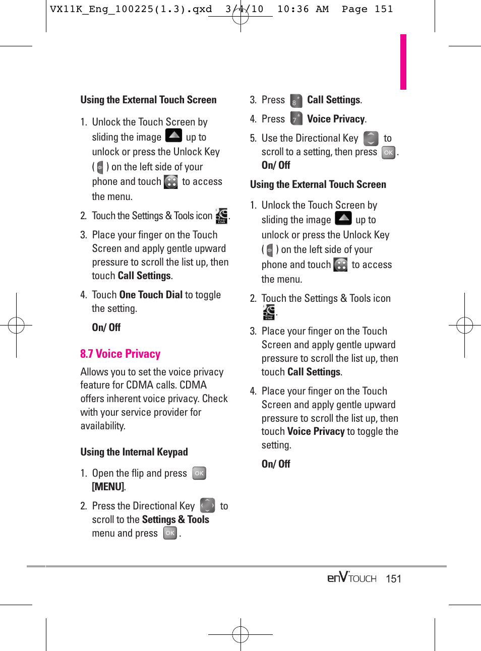 LG VX11000 User Manual | Page 153 / 398