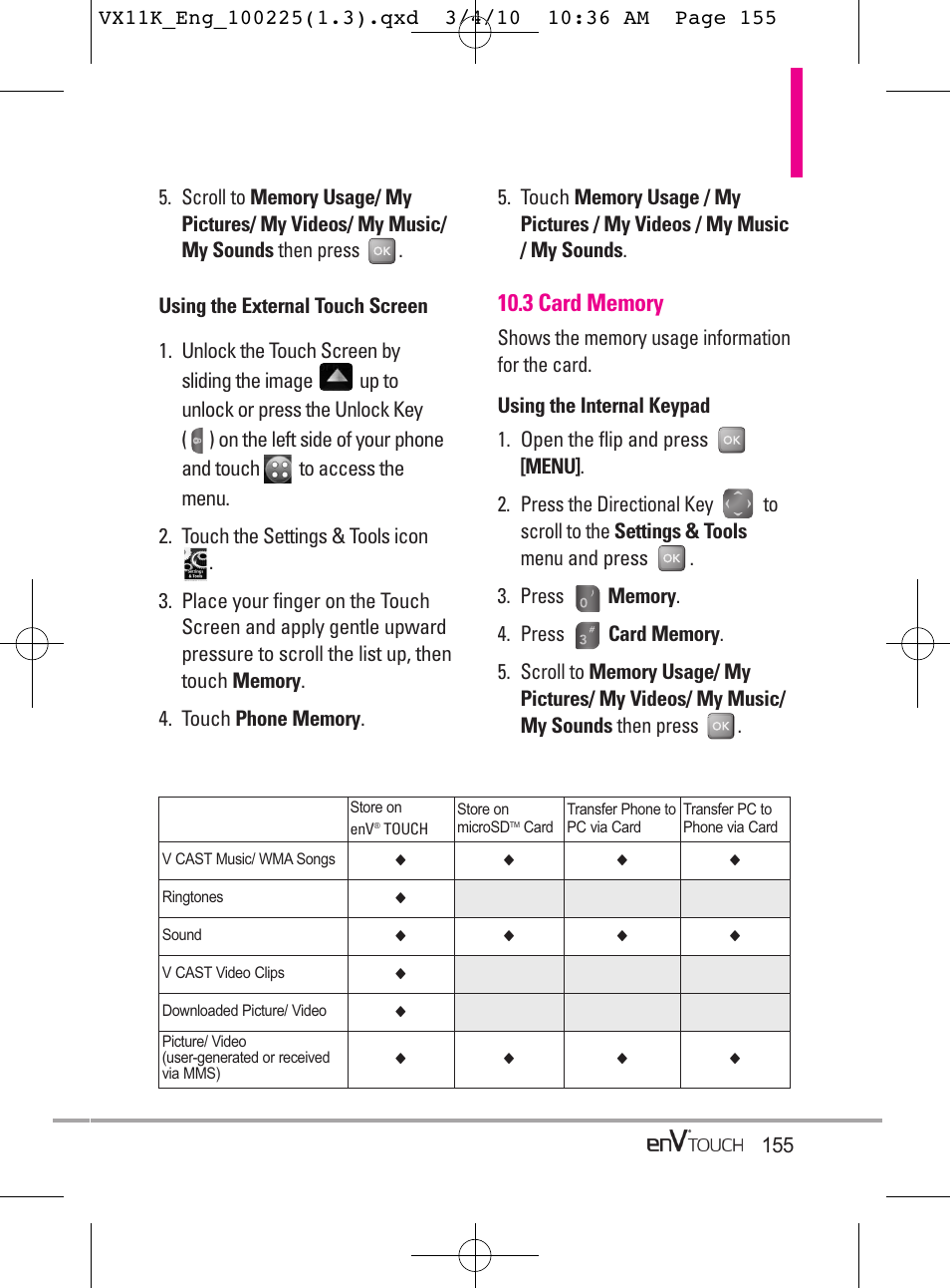 LG VX11000 User Manual | Page 157 / 398