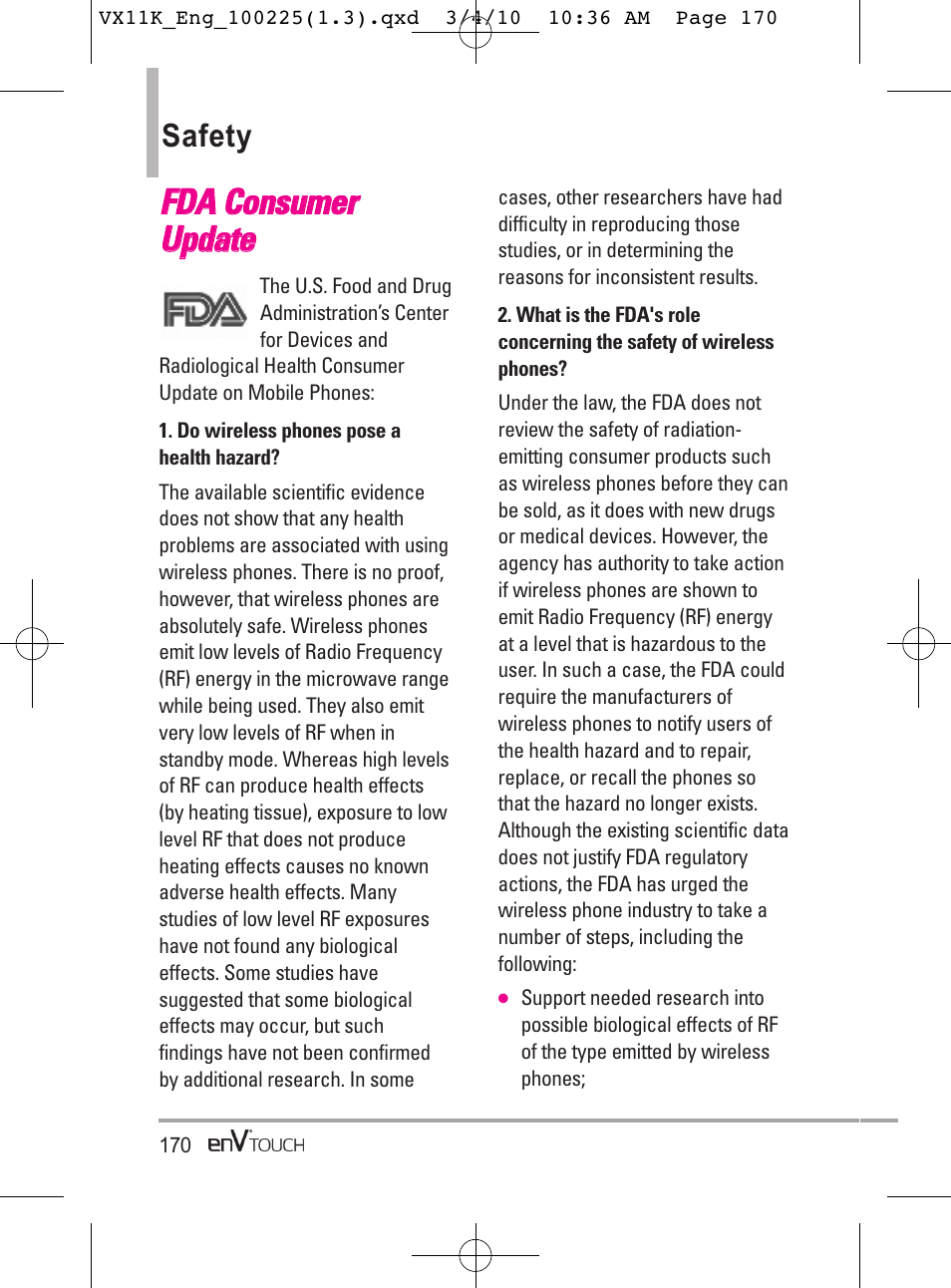 Ffd da a c co on nssu um me err u up pd da atte e | LG VX11000 User Manual | Page 172 / 398