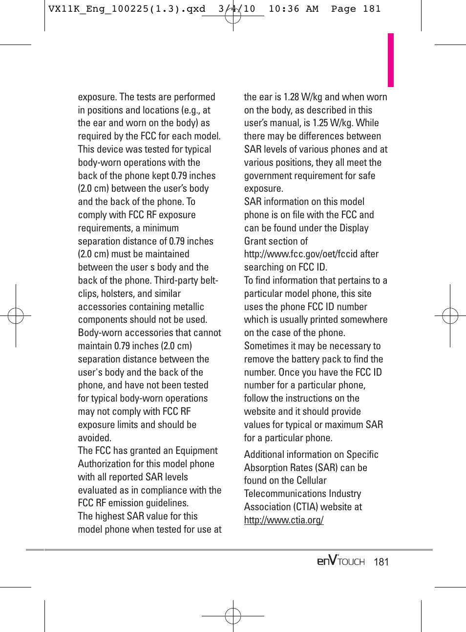 LG VX11000 User Manual | Page 183 / 398