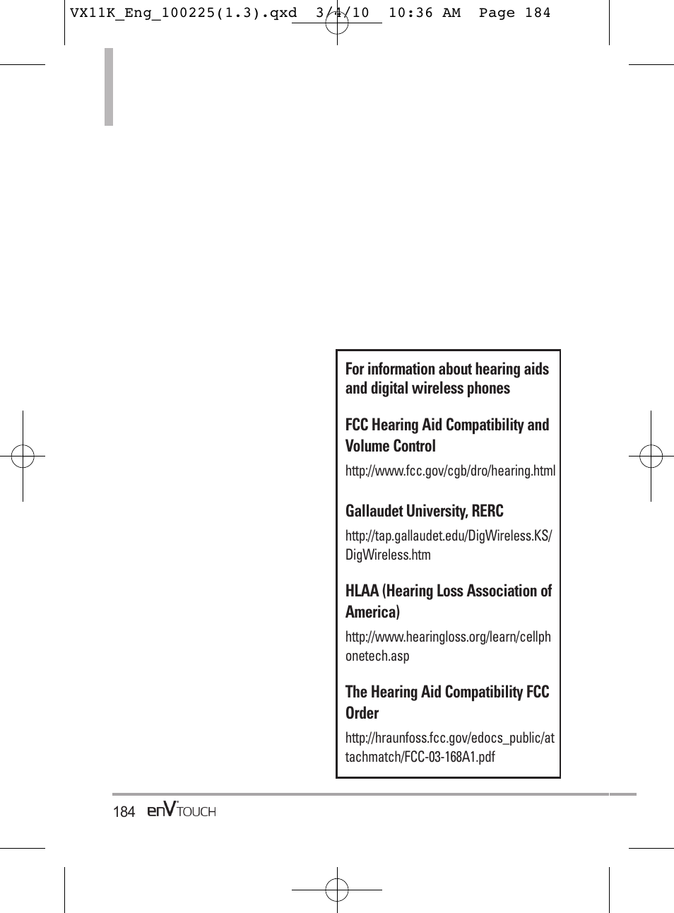 LG VX11000 User Manual | Page 186 / 398