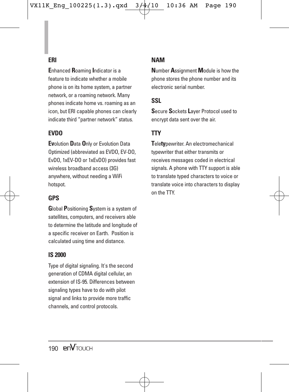 Safety | LG VX11000 User Manual | Page 192 / 398