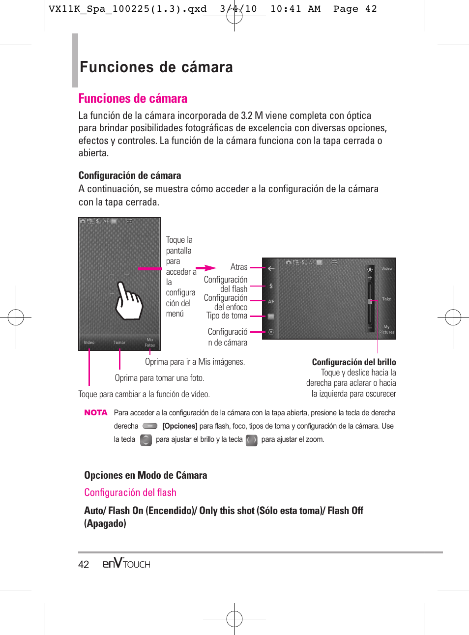 Funciones de cámara | LG VX11000 User Manual | Page 240 / 398